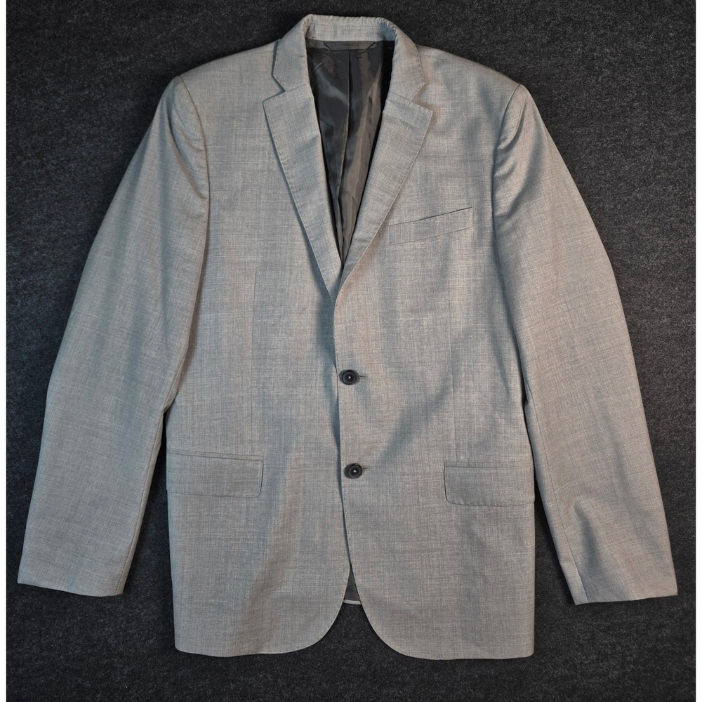 J Lindeberg Men's Wool Gray Sport Jacket Angelico Biella Italy Size ~40R/M